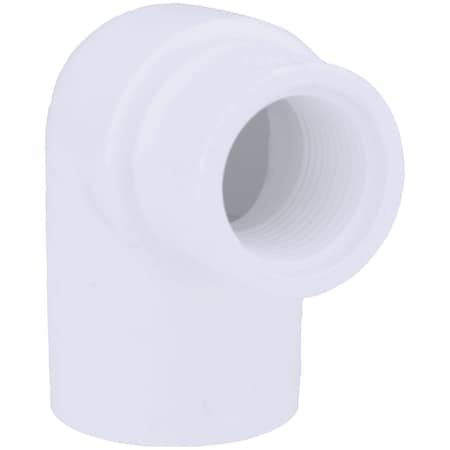 Charlotte Pipe And Foundry 1'' Slip x 3/4'' Female Schedule 40 90 Deg. PVC Elbow, 1/4 Bend PVC 02301 3000HA