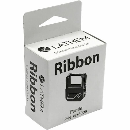 Lathem VIS6008 Replacement Ribbon for 1000E & 7000E Electronic Time Recorders Purple Ink VIS6008