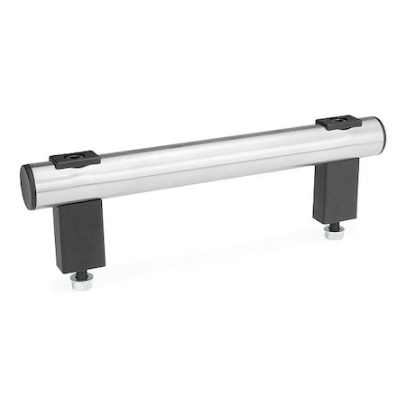 J.W. Winco Pull Handle, Black, Stainless Steel 666.1-1.18-5/16X18-12.00-NG