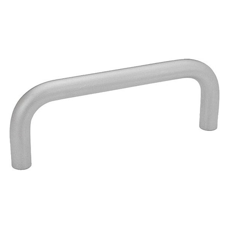 J.W. Winco Pull Handle, Silver, Steel, 7 3/32 in L 425.3-20-200-ST