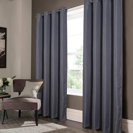 Olivia Gray 84 in. Lucas Jacquard Blackout Grommet Panel, Charcoal PNL41117