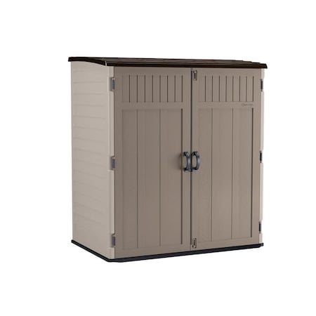 Suncast 6 ft. x 3 ft. Resin Vertical Pent Storage Shed with Floor Kit BMS6202