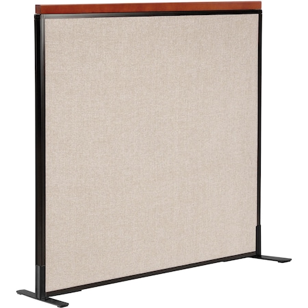 Global Industrial Interion Deluxe Freestanding Office Partition Panel, 48-1/4"W x 43-1/2"H, Tan 694851FTN