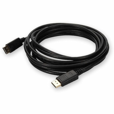 Add-On 15FT DISPLAYPORT 1.2 MALE TO MALE BLACK CABLE MAX RESOLUTION UP TO 3840X21 DP2DPMM15