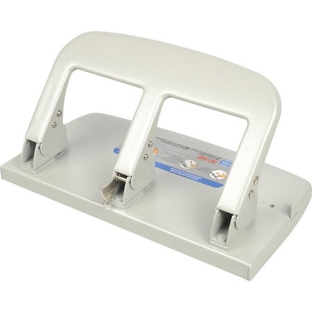 Carl Manufacturing Carl Medium-Duty 3-Hole Punch, 40 Sheet Capacity, Gray 63040