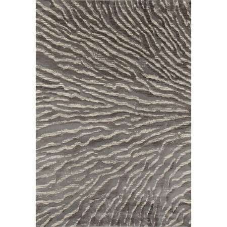 Art Carpet 2 x 4 ft. Troy Collection Ripple Woven Area Rug, Gray 25924