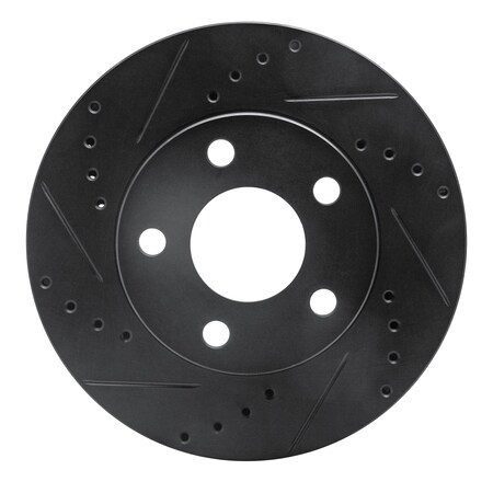 Dynamic Friction Co DFC Brake Rotor - Drilled and Slotted - Black 633-47026L