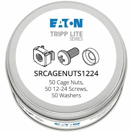 Tripp Lite RACK ENCLOSURE SQUARE HOLE HARDWARE 12-24 SCREWS & WASHERS 50PC SRCAGENUTS1224