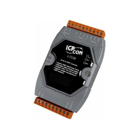 Icp Das RS-232/422/485 Serial To HART Converter. Supports operating temperatures between -2 I-7570
