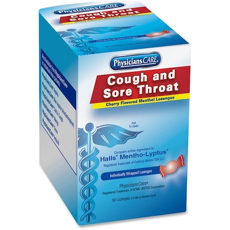 Zoro Select Cough Drops, Lozenge, 50 x 1, 7.6mg, PK50 90306