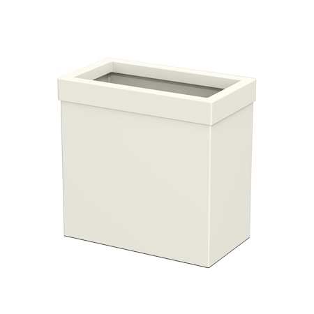 Gatco Modern Rectangular 3 Gal. Wastebasket, Matte Pearl 1939
