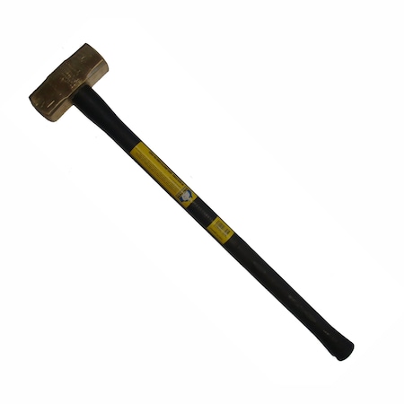Klein Tools Brass Sledge Hammer, Rubber Handle, 14lb 7HBRFRH14