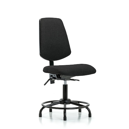 Blue Ridge Ergonomics Desk Chair Fab Desk Chair, Med, Bk, RT, Glides, Blk, No Arms, 19" to 24" Height, Fabric, Black BR-FDHCH-MB-RT-T0-A0-RG-F42