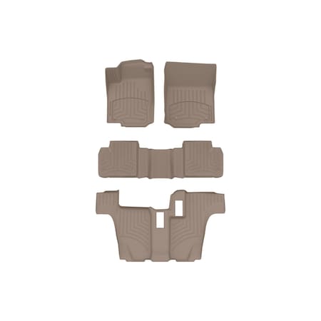 Weathertech Tan, Front and Rear and Rear FloorLiner HP 45401-1-2-3IM