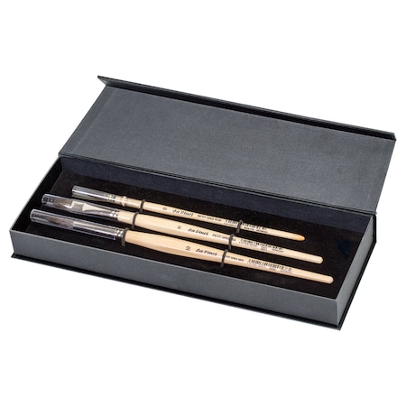 Da Vinci PETIT GRIS PUR & MIX Wash Brushes, Natural Blue Squirrel, Watercolor, 3 Brush Set in Gift Box VA-4251_0