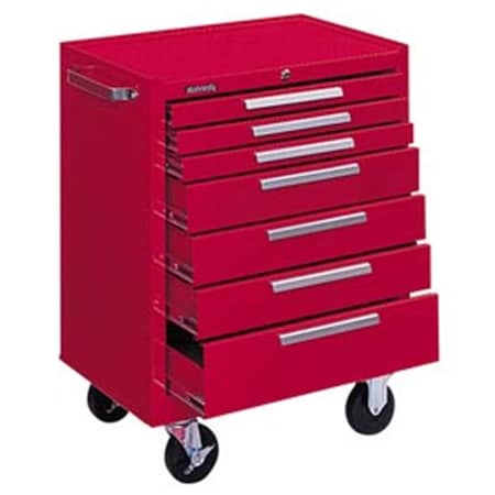 Kennedy Mfg 27 in. 7-Drawer Roller Cabinet with Ball Bearing Slides - Red B211632