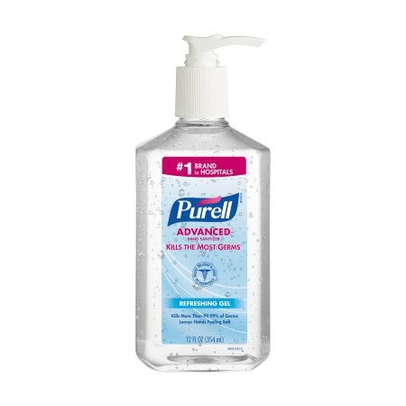 Purell Hand Sanitizer, Gel, Pump Bottle, 12 oz, Citrus, Ethyl Alcohol, Moisturizing, 12 PK 3659-12