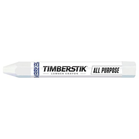 Markal Marking Crayon, White, Wax 80350G