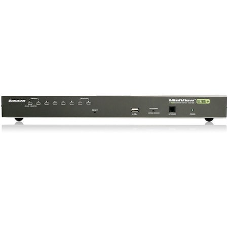 Iogear GCS1808 Combo KVM Switch - 8 x 1 - 8 x SPDB-15 Keyboard/Mouse/Video - 1U - Rack-mountable GCS1808