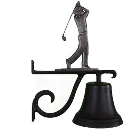 Swivel Cast Bell With Swedish Iron Golfer Ornament SW387087