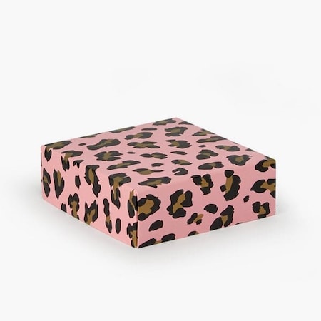 Nashville Wraps Lipstick Leopard Box Lid, 4x4x1.5, 25PK GBL04LPL