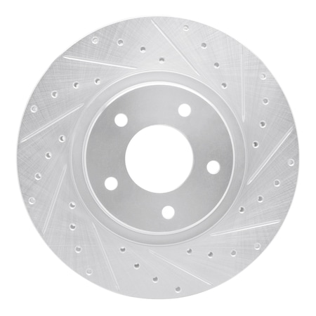 Dynamic Friction Co DFC Brake Rotor - Drilled and Slotted - Silver 631-20011R
