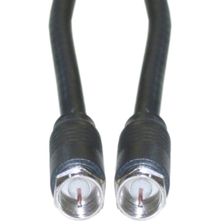 Cable Wholesale F-pin RG6 Coaxial Cable, Black, F-pin Male, 3 foot 10X4-01103