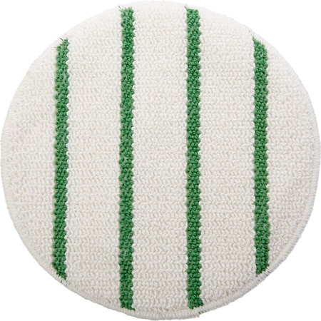 Rubbermaid Commercial Green Stripe Carpet Bonnet, White RCPP26900