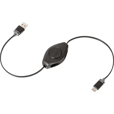 Emerge Technologies PREM BLK RETRACTABLE USB-C TO ETPRUCAM