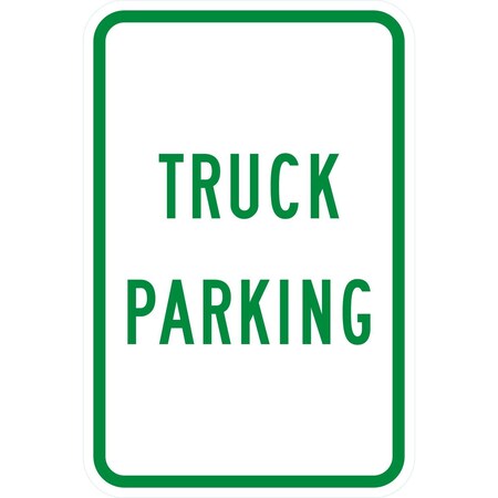 Lyle Truck Parking, 12x18, High Intensity Prismatic, White G-3886-HI_12x18