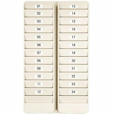 Pyramid 24 Pocket Badge Rack, Putty, 14 1/8in H 500-24