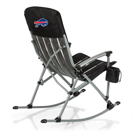 Picnic Time Family Of Brands Buffalo Bills - Outdoor Rocking Camp Chair, (Black) 805-01-175-044-2