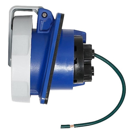 Leviton Pin & Sleeve Receptacle, 30 A, 250V AC, Single Phase, 2 Pole, IEC Grounding, Blue 330R6WLEV