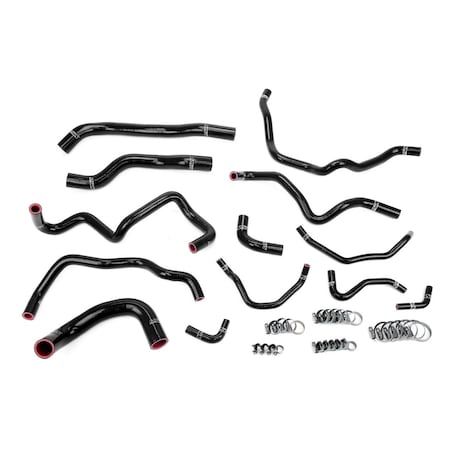 Hps Performance High Temp Reinforced Silicone Radiator and Heater Coolant Hose Kit, Black,  57-2004-BLK