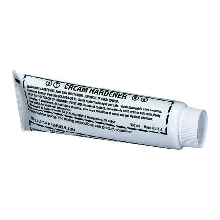 Evercoat Quick Hardening Cream Hardener, 4 oz Tube, White, Paste 100340