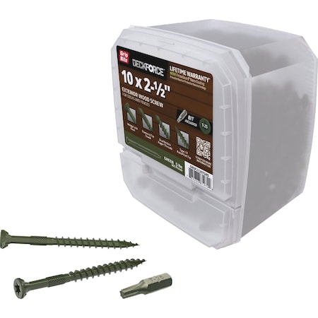 Grip-Rite DeckForce PrimeGuard Nano No, 9 x 2'' Star Drive Green Screw, 5 Lb. GRDF2STGR5