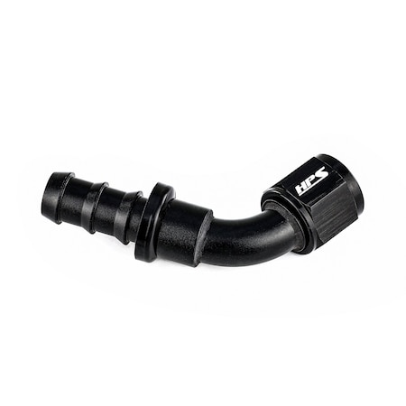 Hps Performance 60 Degree -10 Push-on Hose End to AN Female, Aluminum, Black 150-6010
