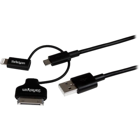 Startech.Com 1M LIGHTNING/DOCK/MICRO USB TO USB CABLE LTADUB1MB