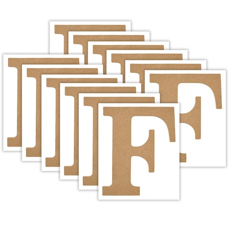 Plaid MDF Letter, F, 5 Inch, 12PK 63559