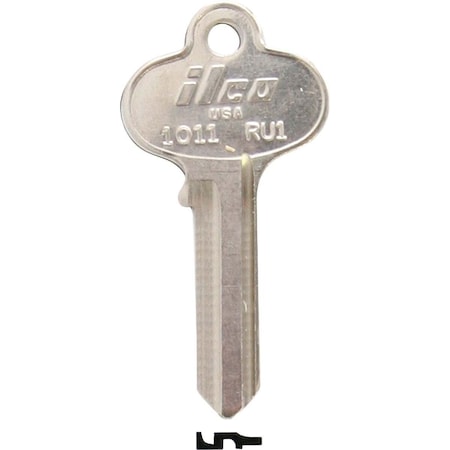 Kaba Ilco Russwin Nickel Plated File Cabinet Key RU1 / 1011, 10PK AL4506400B