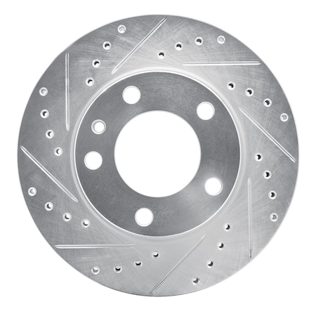 Dynamic Friction Co DFC Brake Rotor - Drilled and Slotted - Silver 631-31012L