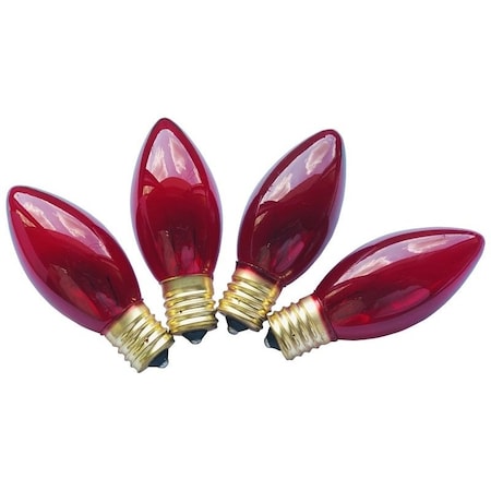 Santas Forest Replacement Bulb, 7 W, Intermediate Lamp Base, Incandescent Lamp, Transparent Red Light 19252