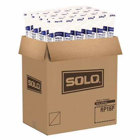 Solo Double Sided Poly (DSP) Paper Cold Cups, 16 oz, White, PK1000 RP16P-2050