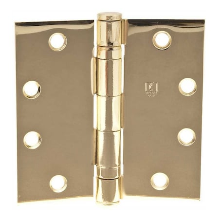 Hager FULL MORT BALL BEARING TEMP HINGE, 4-1/2 IN. X 4-1/2 IN., BRASS, 3PK 1279 4.5X4.5 US3