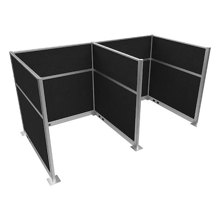 Versare Cubicle Kit, Black, 72 in H HPEKW-66-S-BLK