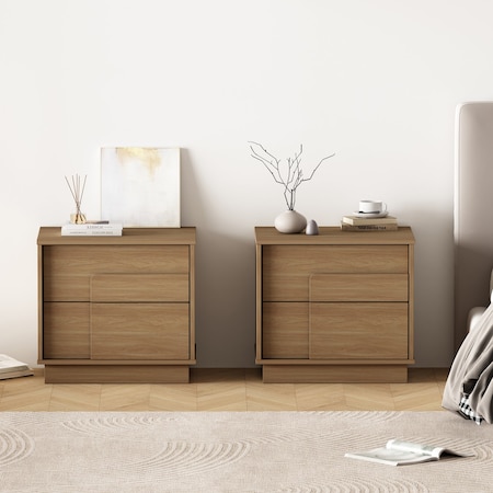 Horizon Nightstand in Maple- Set of 2 -  MANHATTAN COMFORT, 2-NS003-MP