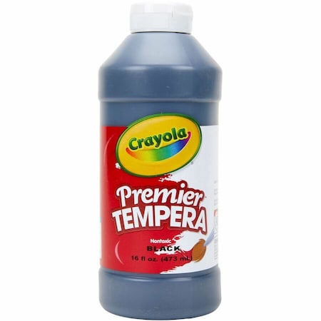 Crayola Premier Tempera Paint, 16 oz, Black, 3PK 541216051