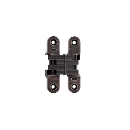 Universal Industrial Soss 1" x 4-5/8" Medium Duty Invisible Hinge for 1-3/8" Doors Lacquered Oil Rubbed Bronze Finish 216US10BL