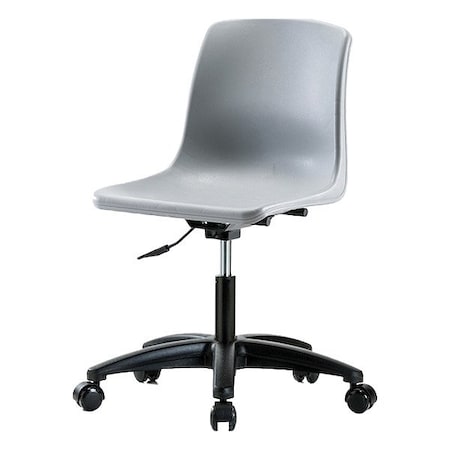 Blue Ridge Ergonomics Gray Polypropylene Shell Chair SDHCH-RG-NBC-GRY
