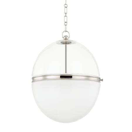 Hudson Valley Lighting Donnell 1 Light Pendant 17.5 In. Polished Nickel 3821-PN